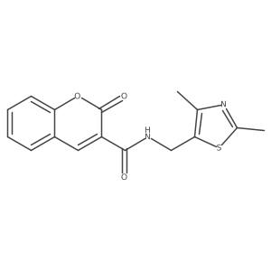 N-((2,4-dimethylthiazol-5-yl)methyl)-2-oxo-2H-chromene-3-carboxamide结构式