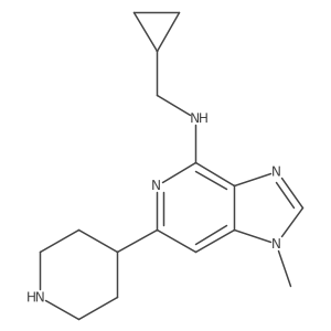 N-(Cyclopropylmethyl)-1-methyl-6-(piperidin-4-yl)-1H-imidazo[4,5-c]pyridin-4-amine Structure