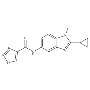 N-(2-cyclopropyl-1-methyl-1H-1,3-benzodiazol-5-yl)-1,2,3-thiadiazole-4-carboxamide Structure