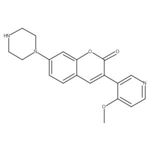 3-(4-Methoxypyridin-3-yl)-7-(piperazin-1-yl)-2H-chromen-2-one结构式