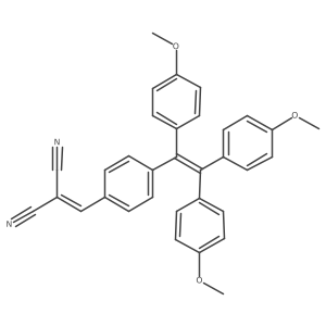 2-(4-(1,2,2-Tris(4-methoxyphenyl)vinyl)benzylidene)malononitrile结构式