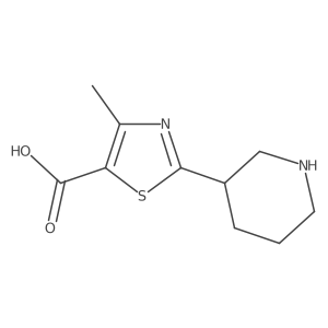 4-Methyl-2-(piperidin-3-yl)thiazole-5-carboxylic acid Structure