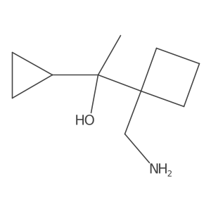 1-[1-(Aminomethyl)cyclobutyl]-1-cyclopropylethan-1-ol结构式