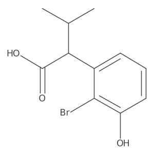 2-(2-Bromo-3-hydroxyphenyl)-3-methylbutanoic acid结构式