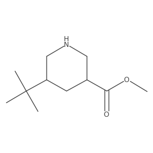 Methyl 5-tert-butylpiperidine-3-carboxylate结构式