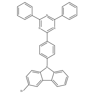 3-bromo-9-[4-(4,6-diphenyl-1,3,5-triazin-2-yl)phenyl]carbazole结构式