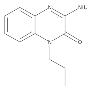 1-n-Propyl-1,2-dihydro-2-oxo-3-aminoquinoxaline结构式