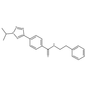 N-(2-phenylethyl)-4-[2-(propan-2-yl)-2H-tetrazol-5-yl]benzamide结构式