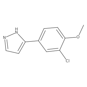 3-(3-Chloro-4-methoxyphenyl)-1H-pyrazole结构式