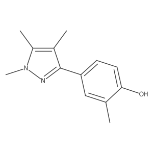 2-Methyl-4-(1,4,5-trimethyl-1H-pyrazol-3-yl)phenol Structure