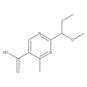 2-(1-Methoxypropyl)-4-methylpyrimidine-5-carboxylic acid结构式