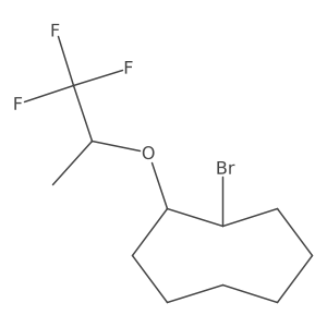 1-Bromo-2-[(1,1,1-trifluoropropan-2-yl)oxy]cyclooctane Structure