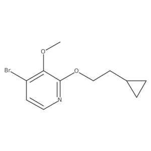 4-Bromo-2-(2-cyclopropylethoxy)-3-methoxypyridine结构式