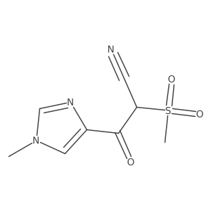 2-Methanesulfonyl-3-(1-methyl-1H-imidazol-4-yl)-3-oxopropanenitrile结构式