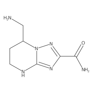 7-(Aminomethyl)-4H,5H,6H,7H-[1,2,4]triazolo[1,5-a]pyrimidine-2-carboxamide结构式