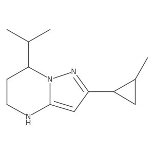 2-(2-methylcyclopropyl)-7-(propan-2-yl)-4H,5H,6H,7H-pyrazolo[1,5-a]pyrimidine Structure