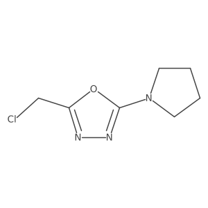 2-(Chloromethyl)-5-(pyrrolidin-1-yl)-1,3,4-oxadiazole结构式