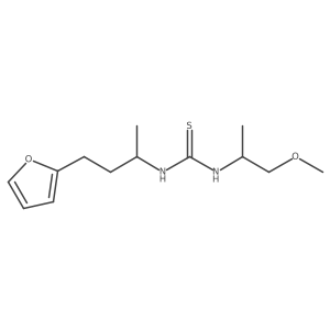 Thiourea, N-[3-(2-furanyl)-1-methylpropyl]-Na(2)-(2-methoxy-1-methylethyl)- Structure