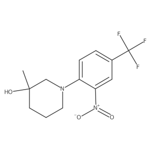 3-Methyl-1-[2-nitro-4-(trifluoromethyl)phenyl]piperidin-3-ol结构式