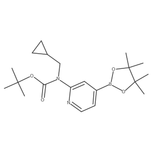 Tert-butyl (cyclopropylmethyl)(4-(4,4,5,5-tetramethyl-1,3,2-dioxaborolan-2-yl)pyridin-2-yl)carbamate Structure