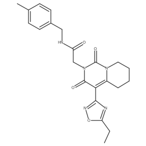 2-[4-(5-ethyl-1,2,4-oxadiazol-3-yl)-1,3-dioxo-5,6,7,8-tetrahydro-1H-pyrido[1,2-c]pyrimidin-2(3H)-yl]-N-(4-methylbenzyl)acetamide Structure