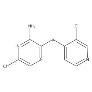 6-Chloro-3-((3-chloropyridin-4-yl)thio)pyrazin-2-amine结构式