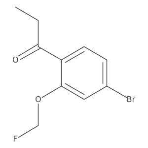 1-(4-Bromo-2-(fluoromethoxy)phenyl)propan-1-one结构式