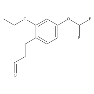 3-(4-(Difluoromethoxy)-2-ethoxyphenyl)propanal结构式