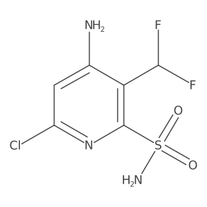 4-Amino-6-chloro-3-(difluoromethyl)pyridine-2-sulfonamide Structure