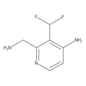 2-(Aminomethyl)-3-(difluoromethyl)pyridin-4-amine结构式
