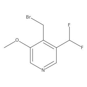 4-(Bromomethyl)-3-(difluoromethyl)-5-methoxypyridine Structure