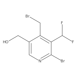(6-Bromo-4-(bromomethyl)-5-(difluoromethyl)pyridin-3-yl)methanol结构式