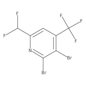 2,3-Dibromo-6-(difluoromethyl)-4-(trifluoromethyl)pyridine Structure
