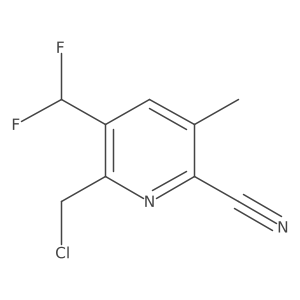 2-(Chloromethyl)-6-cyano-3-(difluoromethyl)-5-methylpyridine Structure