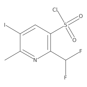 2-(Difluoromethyl)-5-iodo-6-methylpyridine-3-sulfonyl chloride Structure