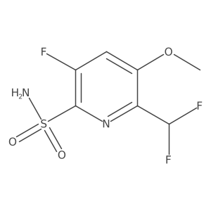 2-(Difluoromethyl)-5-fluoro-3-methoxypyridine-6-sulfonamide结构式