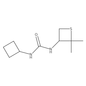1-Cyclobutyl-3-(2,2-dimethylthietan-3-yl)urea结构式