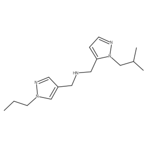 {[1-(2-methylpropyl)-1H-pyrazol-5-yl]methyl}[(1-propyl-1H-pyrazol-4-yl)methyl]amine结构式