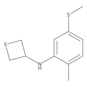 N-(2-Methyl-5-(methylthio)phenyl)thietan-3-amine Structure