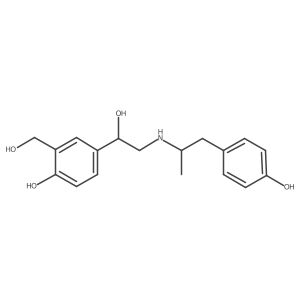 4-Hydroxy-I+/-1-[[[2-(4-hydroxyphenyl)-1-methylethyl]amino]methyl]-1,3-benzenedimethanol Structure