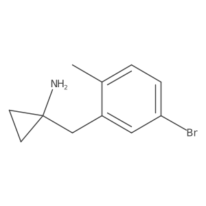 1-[(5-Bromo-2-methylphenyl)methyl]cyclopropan-1-amine结构式