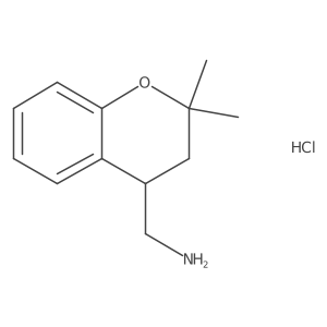 (2,2-dimethyl-3,4-dihydro-2H-1-benzopyran-4-yl)methanamine hydrochloride结构式