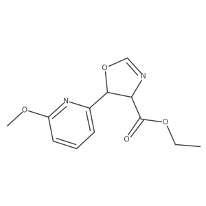 Ethyl 5-(6-methoxypyridin-2-yl)-4,5-dihydro-1,3-oxazole-4-carboxylate结构式