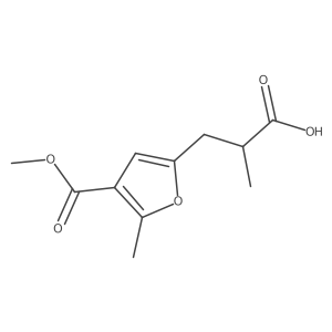 3-[4-(Methoxycarbonyl)-5-methylfuran-2-yl]-2-methylpropanoic acid Structure