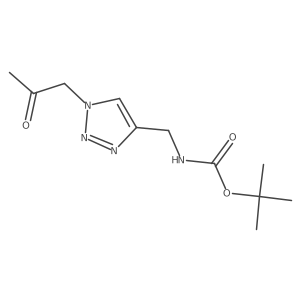tert-butyl N-{[1-(2-oxopropyl)-1H-1,2,3-triazol-4-yl]methyl}carbamate Structure