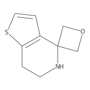 6',7'-dihydro-5'H-spiro[oxetane-3,4'-thieno[3,2-c]pyridine]结构式