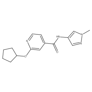 2-(cyclopentyloxy)-N-(1-methyl-1H-pyrazol-4-yl)isonicotinamide Structure