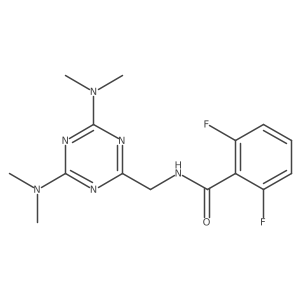 N-((4,6-bis(dimethylamino)-1,3,5-triazin-2-yl)methyl)-2,6-difluorobenzamide Structure