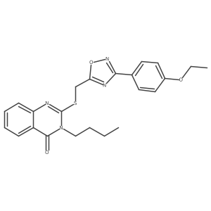 3-butyl-2-(((3-(4-ethoxyphenyl)-1,2,4-oxadiazol-5-yl)methyl)thio)quinazolin-4(3H)-one结构式