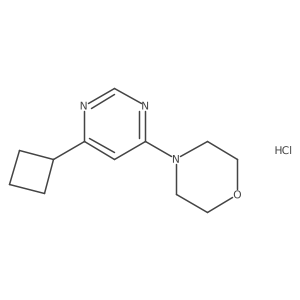 4-(6-Cyclobutylpyrimidin-4-yl)morpholine hydrochloride结构式